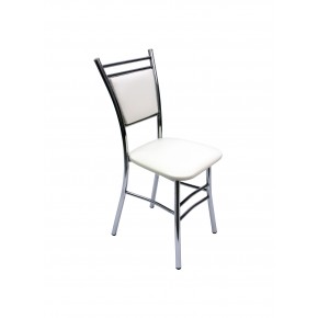 Стул ВВР Мажор белый/хром, экокожа